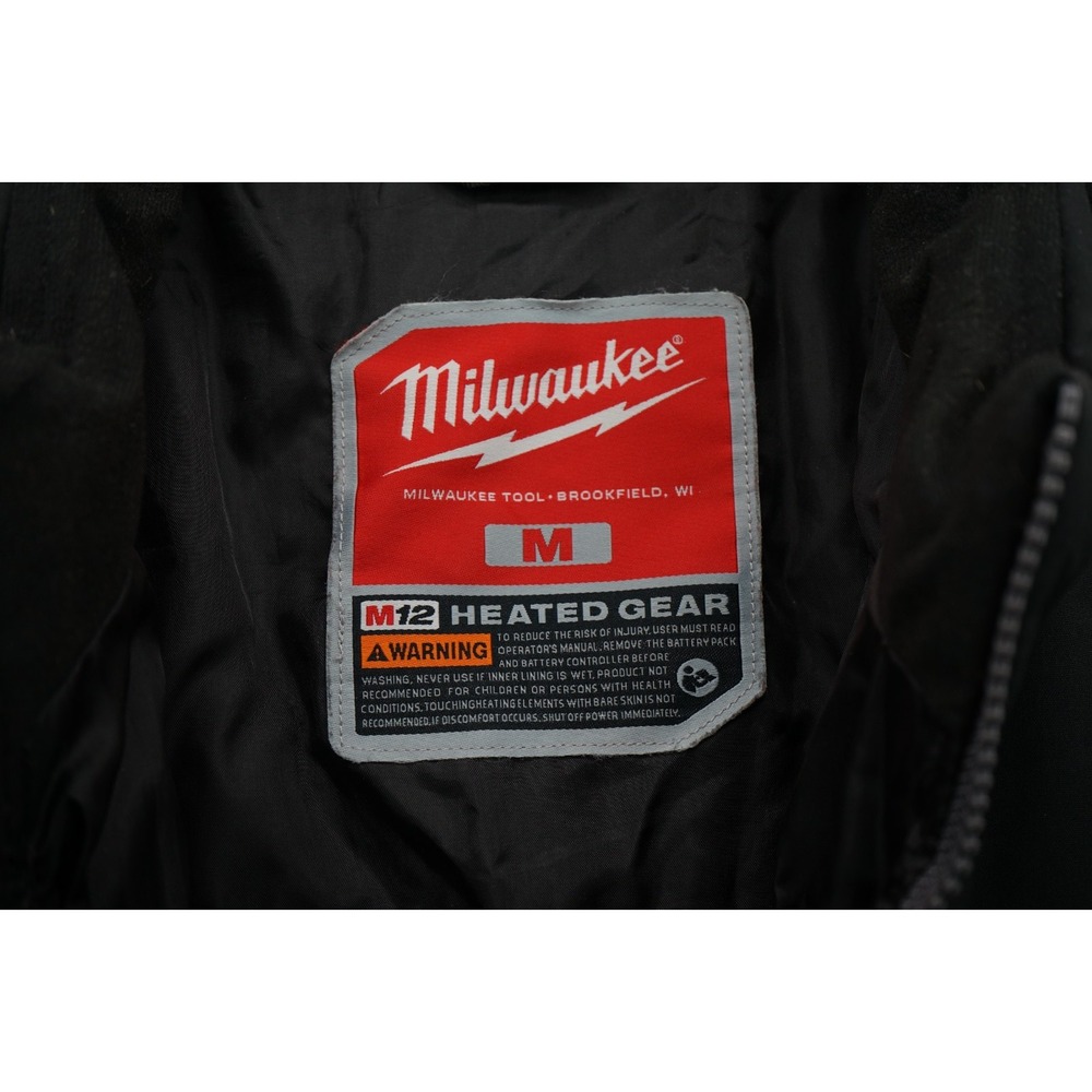 Milwaukee M12 Heated Gear Jacket Mens M Black Fleece Lined NO Battery Included - Picture 5 of 6